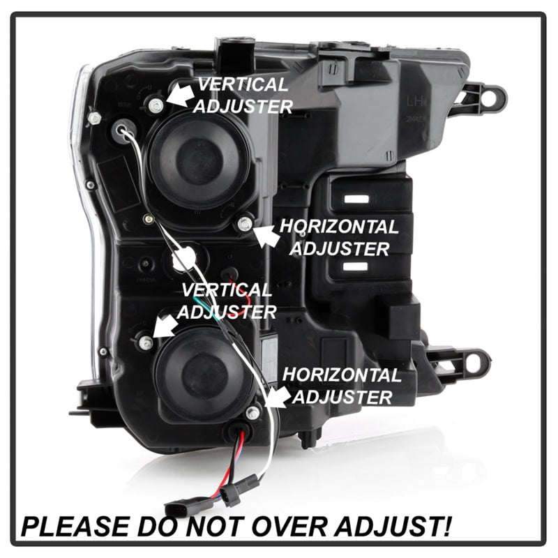 SPYDER 5086624 Spyder 18-19 Ford F-150 Projector Headlights - Halogen Model Only - Black PRO-YD-FF15018-LB-BK