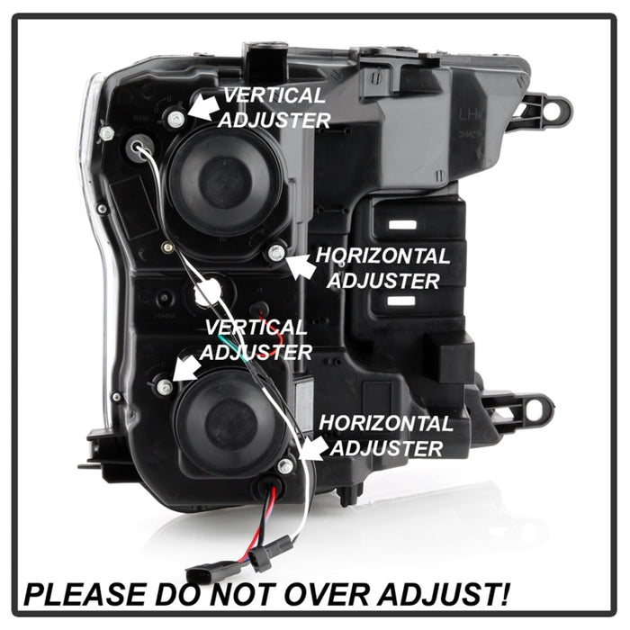 SPYDER 5086624 Spyder 18-19 Ford F-150 Projector Headlights - Halogen Model Only - Black PRO-YD-FF15018-LB-BK
