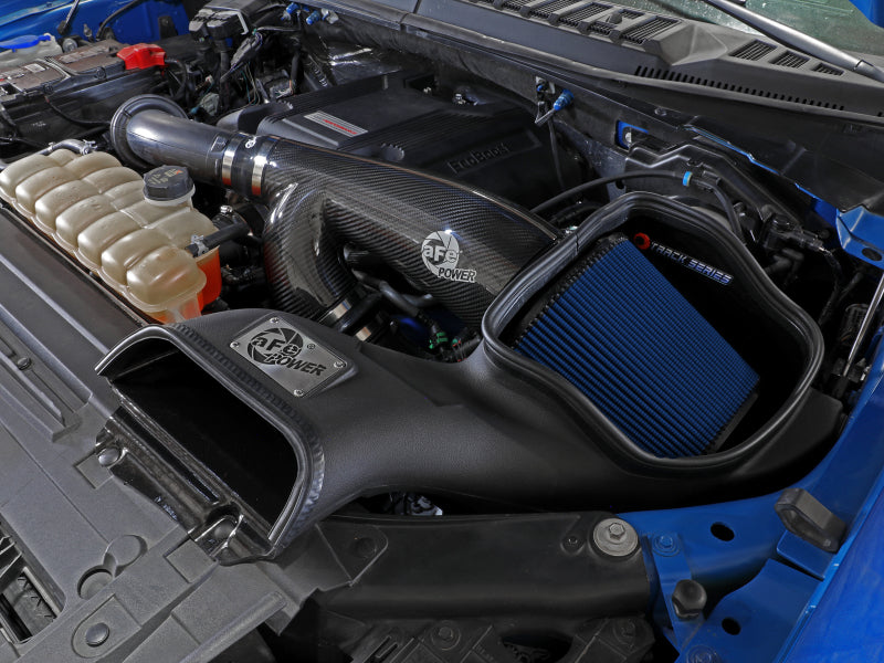 aFe 57-10010R 17-20 Ford F-150/Raptor Track Series Carbon Fiber Cold Air Intake System With Pro 5R Filters