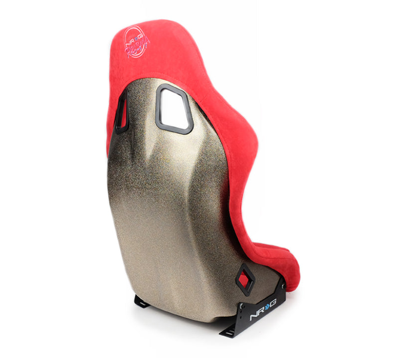 NRG FRP-303RD-ULTRA FRP Bucket Seat ULTRA Edition - Medium (Red Alcantara/Pearlized Back)