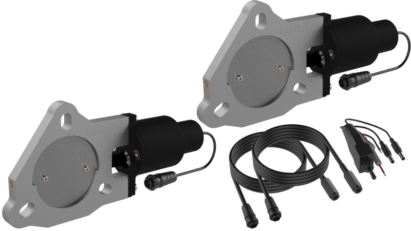 QTP QTEC60 3in Bolt-On QTEC Dual Electric Cutout Valves - Pair
