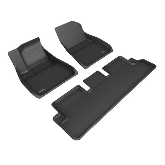 3D MAXpider L1TL02601509 20-22 Tesla Model 3 Kagu 1st & 2nd Row Floormats - Black
