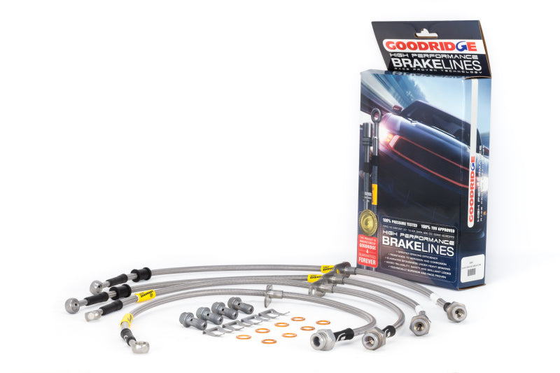 Goodridge 20041 17-21 Honda Civic Hatchback Stainless Steel Brake Line Kit