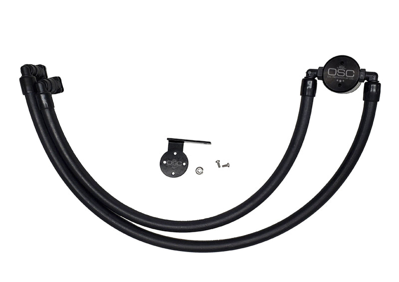 J&L 3042P-B 17-22 Ford F-250 6.2L/7.3L Passenger Side Oil Separator 3.0 - Black Anodized