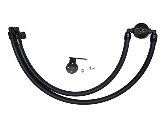J&L 3042P-B 17-22 Ford F-250 6.2L/7.3L Passenger Side Oil Separator 3.0 - Black Anodized