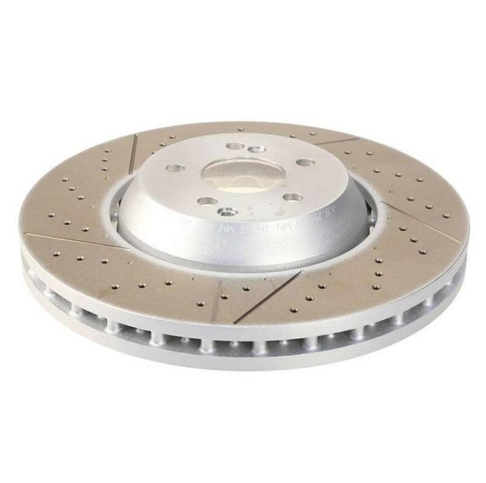 SHW Performance SFX41002 SHW 18-21 Subaru WRX STI 2.5L Front Drilled-Slotted Lightweight Brake Rotor (26300VA000)