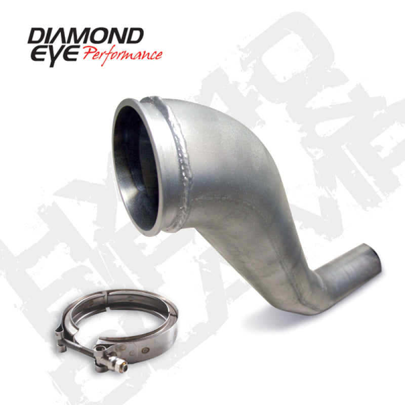 Diamond Eye Performance 221043 Diamond Eye KIT 4in DWNP HX40 TURBO-DIRECT FLANGE W/ V-Band CLAMP AL DODGE 94-02