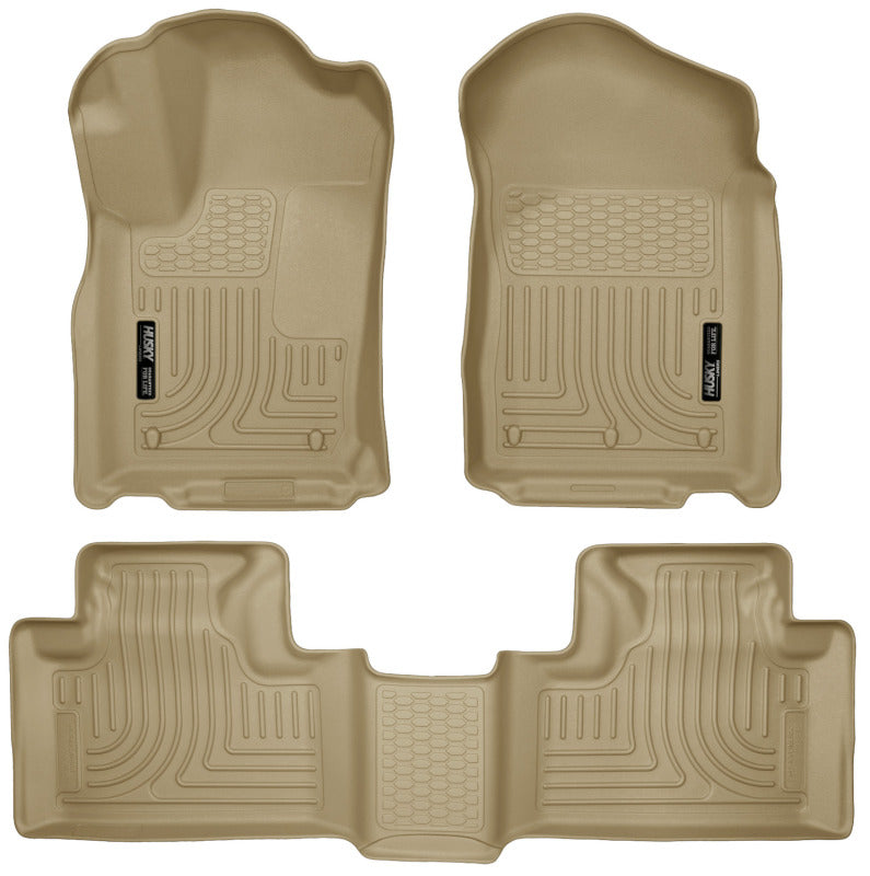 Husky Liners 99053 11-13 Dodge Durango / 11-13 Jeep Grand Cherokee WeatherBeater Combo Tan Floor Liners