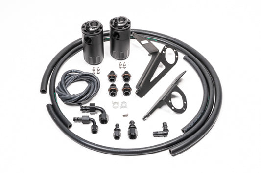 Radium Engineering 20-0096-FL 00-05 Honda S2000 LH Drive Only Dual Catch Can Kit Fluid Lock