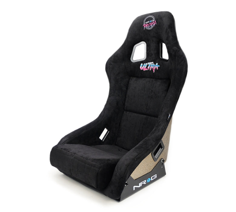 NRG FRP-303BK-ULTRA FRP Bucket Seat ULTRA Edition - Medium (Black Alcantara/Gold Glitter Back)