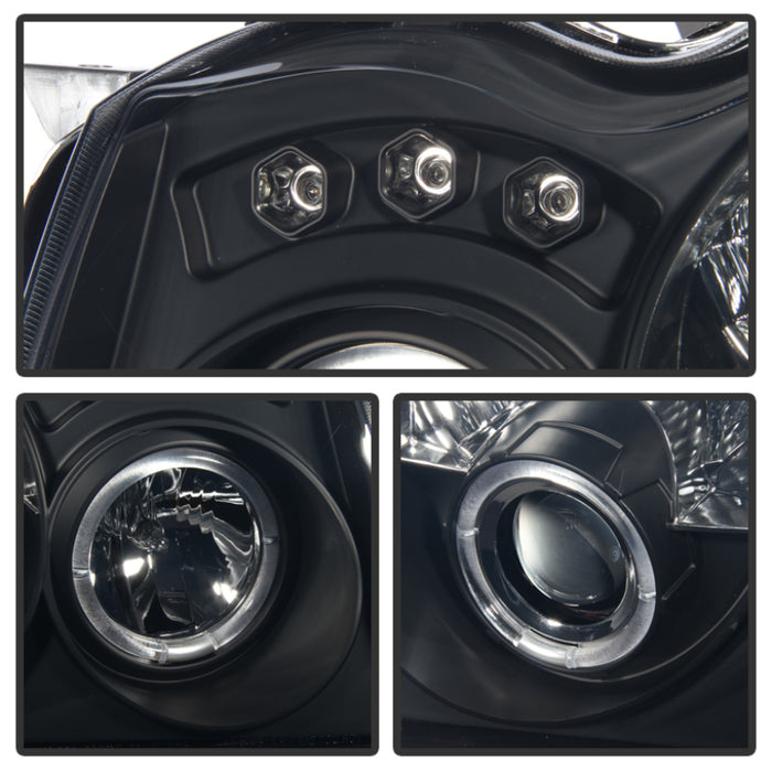 SPYDER 5078551 Spyder Jeep Grand Cherokee 05-07 Projector Headlights LED Halo LED Blk Smke PRO-YD-JGC05-HL-BSM
