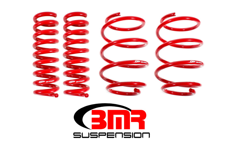 BMR Suspension SP041R BMR 16-17 6th Gen Camaro V8 Performance Version Lowering Springs (Set Of 4) - Red