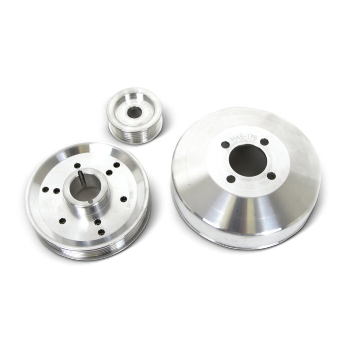 BBK 1555 96-01 Mustang 4.6 GT Cobra Underdrive Pulley Kit - Lightweight CNC Billet Aluminum (3pc)