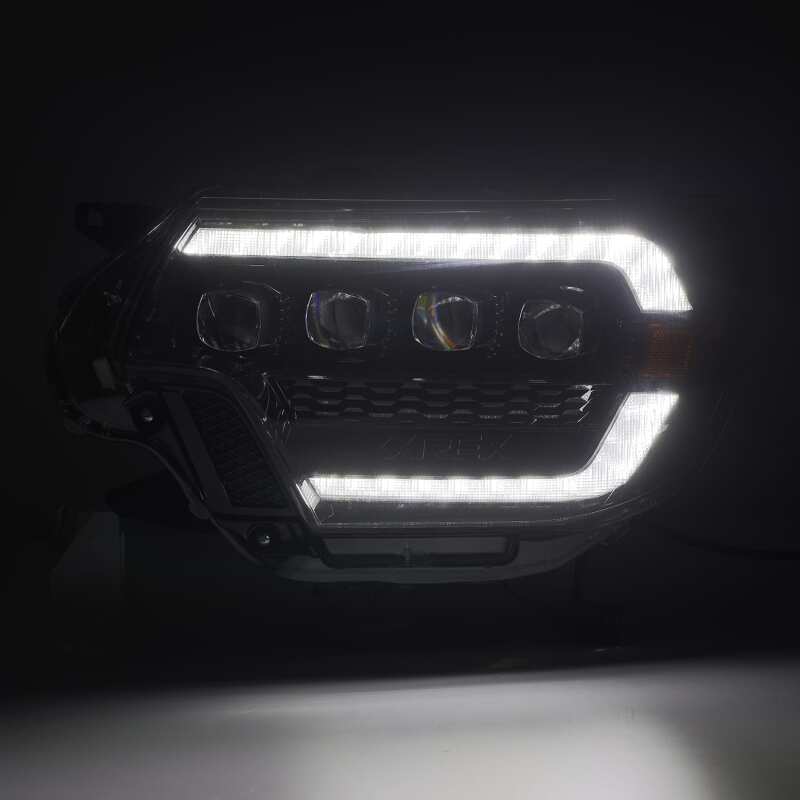 AlphaRex 880752 12-15 Toyota Tacoma NOVA LED Proj Headlights Plank Alpha Blk w/Activ Light/Seq Signal/DRL