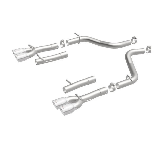 Magnaflow 19218 MagnaFlow Axle-Back, SS, 2.5in, Quad Split Rear 3.5in Tip 2015 Dodge Challenger 3.6L V6