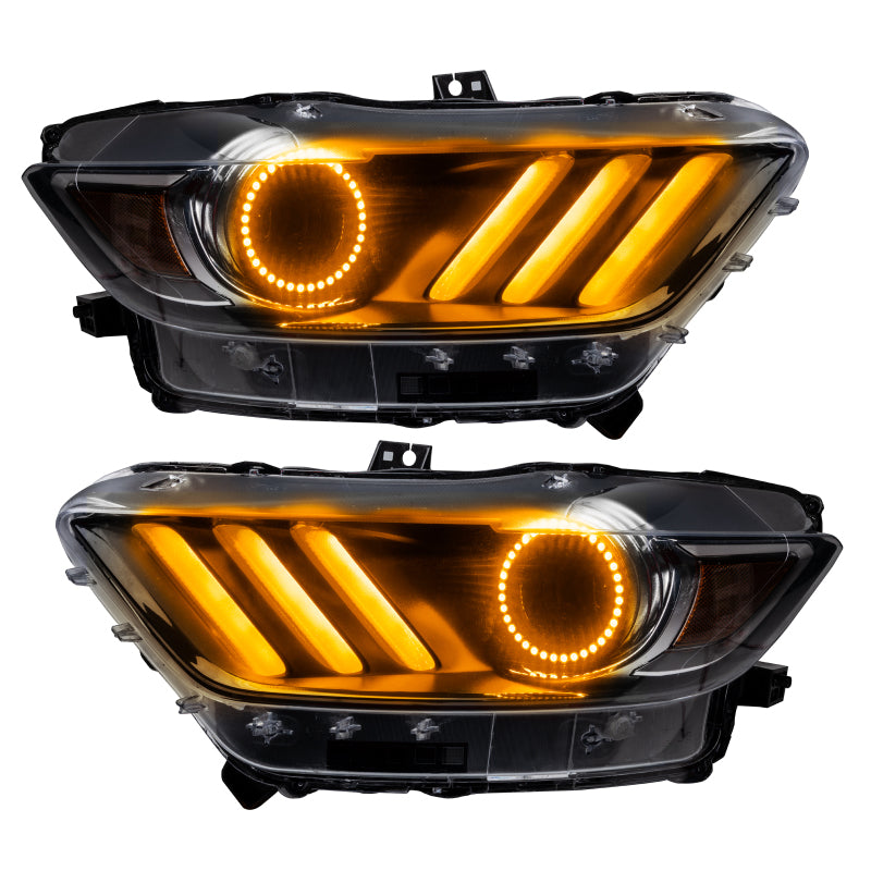 ORACLE Lighting 2267-335 Oracle 15-17 Ford Mustang V6/GT/Shelby DRL w/ Halo Kit - ColorSHIFT w/ BC1 Controller SEE WARRANTY