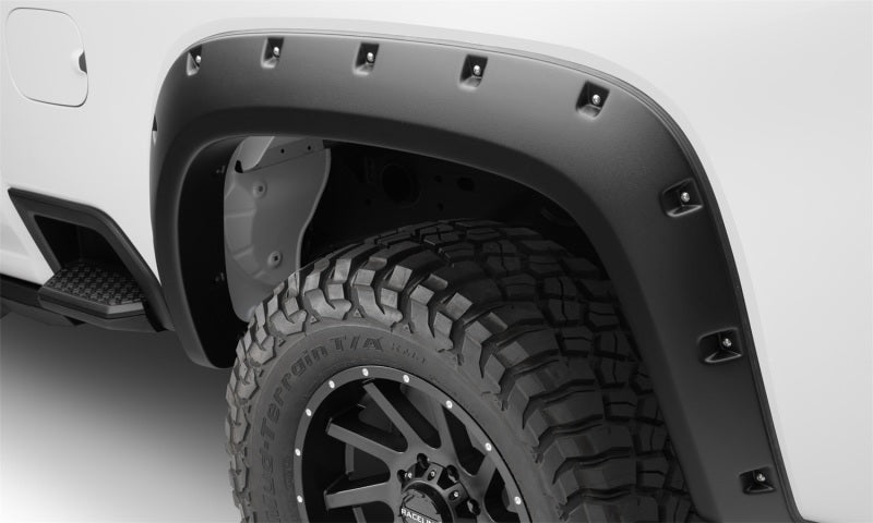 Bushwacker 48146-08 19-21 Chevrolet Silverado 2500 / 3500 HD (Excl. Dually) Forge Style Flares 4pc - Black