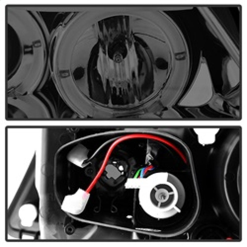 SPYDER 5009029 Spyder BMW E90 3-Series 06-08 (4 dr) Proj LED Halo Amber Reflctr Rplc Bulb Smke PRO-YD-BMWE9005-AM-S