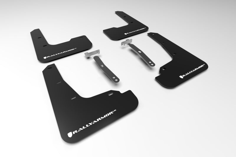 Rally Armor MF69-UR-BLK-WH 21-23 Hyundai Elantra Black UR Mud Flap w/White Logo