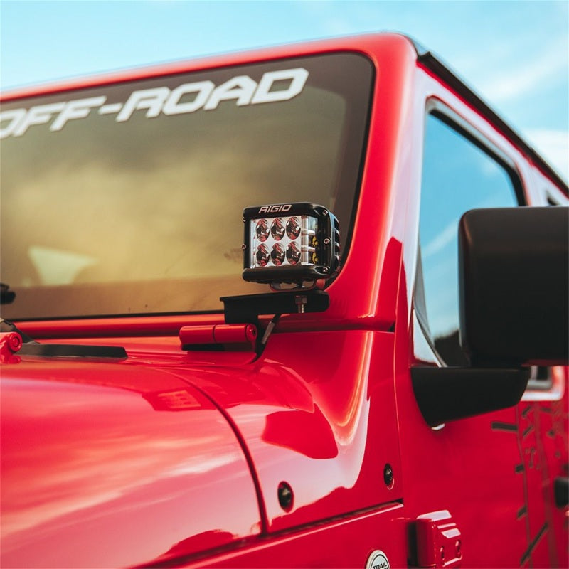 Rigid Industries 41659 2018 Jeep JL - A-Pillar Mount Kit - Mounts Set of D / D-SS / SR-M / Ignite Series
