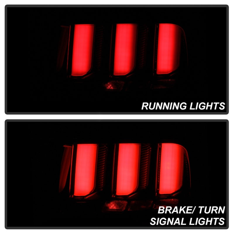 SPYDER 5086709 Spyder 05-09 Ford Mustang (White Light Bar) LED Tail Lights - Smoke ALT-YD-FM05V3-LED-SM