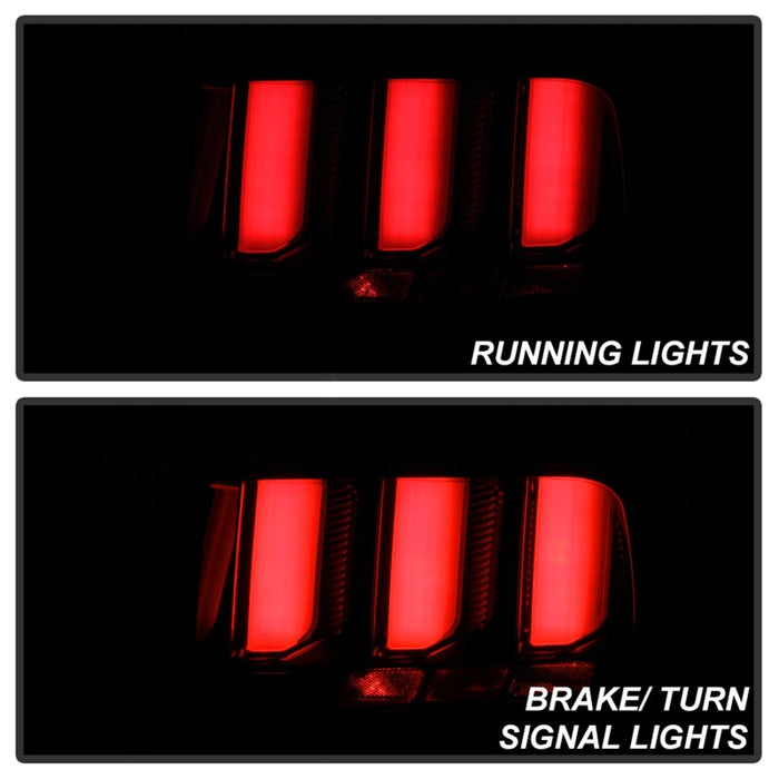 SPYDER 5086709 Spyder 05-09 Ford Mustang (White Light Bar) LED Tail Lights - Smoke ALT-YD-FM05V3-LED-SM