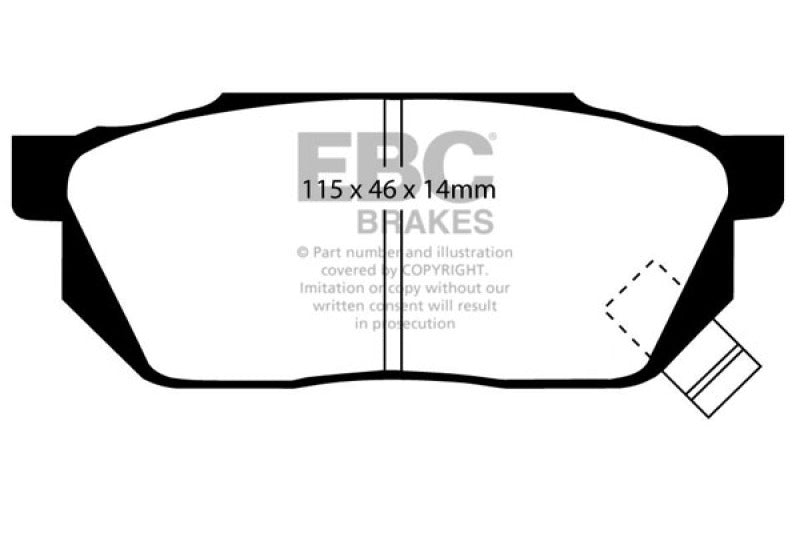 EBC DP4570R 84-87 Honda Civic CRX 1.5 DX Yellowstuff Front Brake Pads