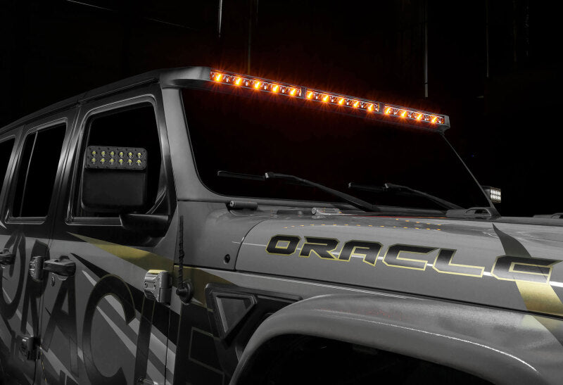 ORACLE Lighting 5917-023 Oracle Jeep Wrangler JL/Gladiator JT Integrated Windshield LED Light Bar System