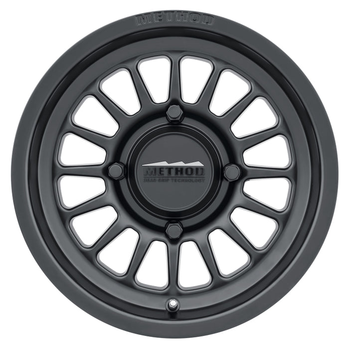 Method Wheels MR41157046552 Method MR411 Bead Grip 15x7 / 5+2/38mm Offset / 4x156 / 132mm CB Matte Black Wheel