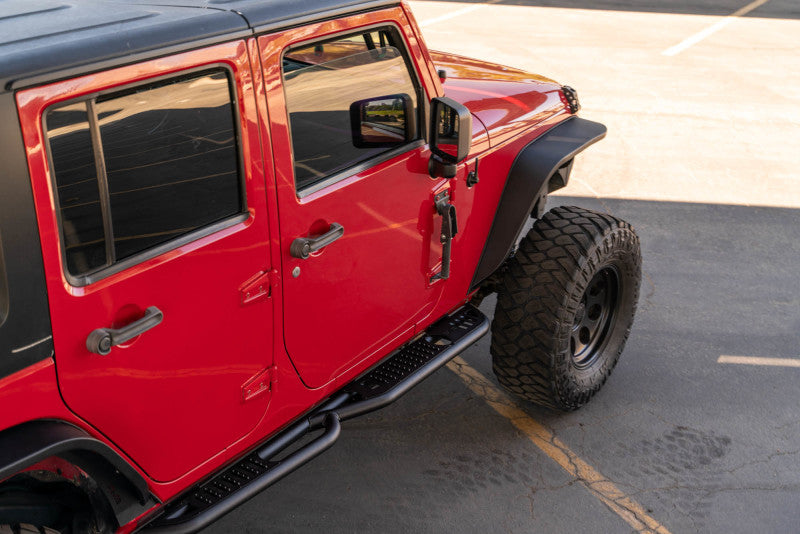 DV8 Offroad SRJK-08 07-18 Jeep Wrangler JK (4 Door Only) OE Plus Side Steps