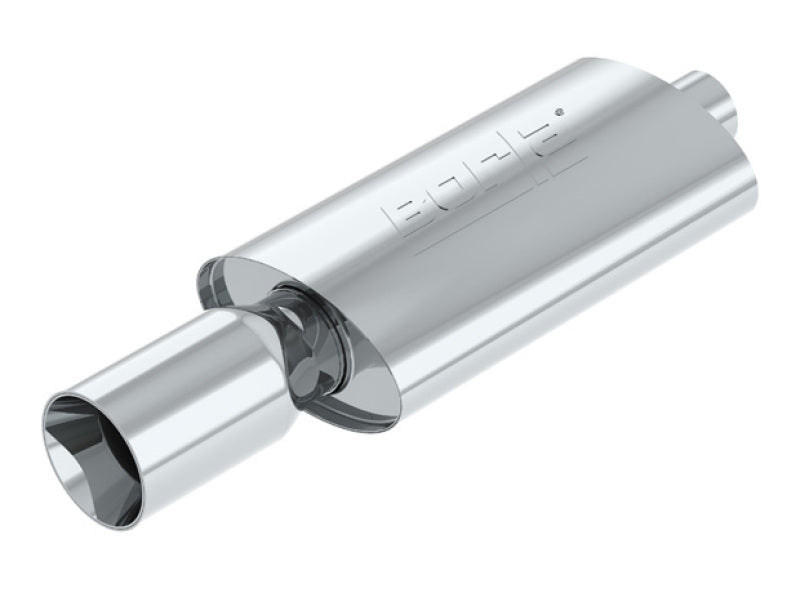 Borla 40057 Boomer Muffler Thumper Oval 2-1/4in In 4in Side Rount Out