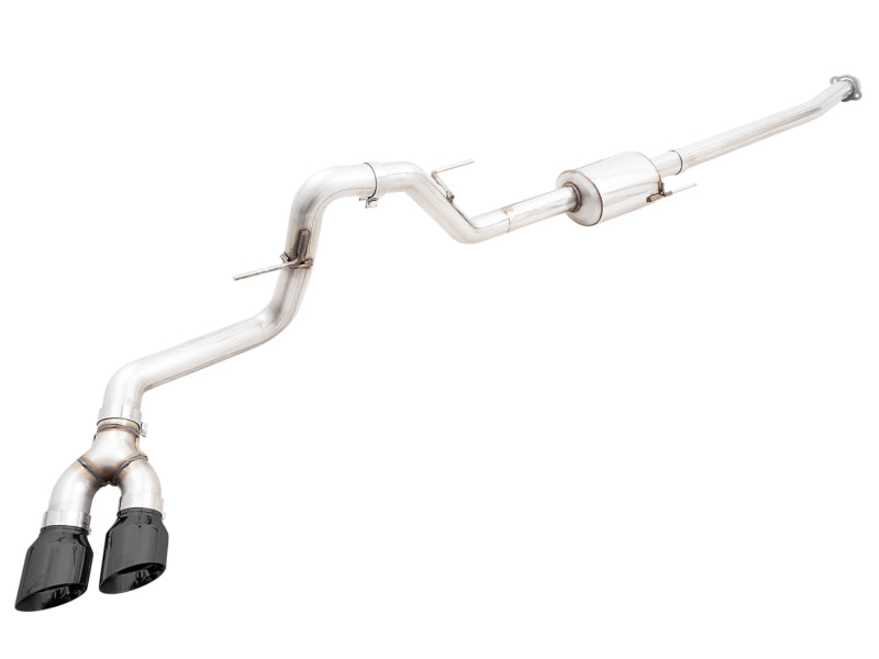 AWE Tuning 3015-23059 AWE 21+ Ford F150 Dual Side Exit Cat-Back Exhaust - 4.5in Diamond Black Tips *For Stock Y-Pipe Only