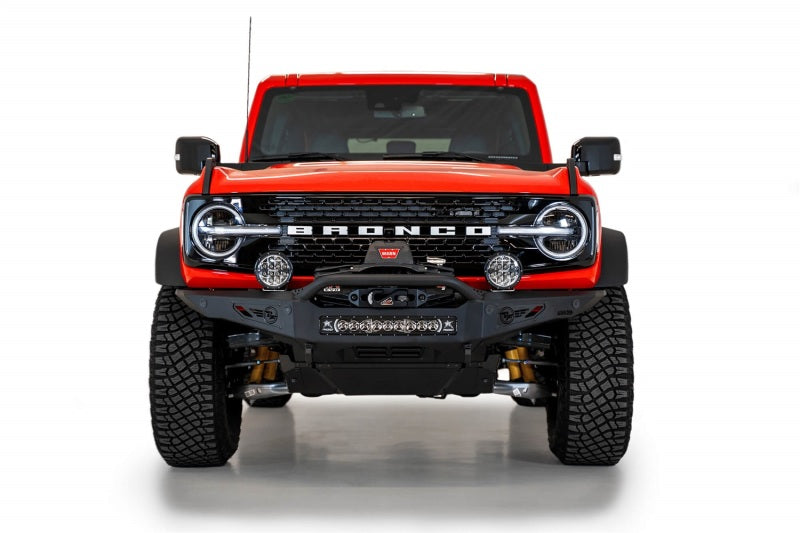 Addictive Desert Designs F230181060103 2021+ Ford Bronco Rock Fighter Front Bumper - Hammer Black