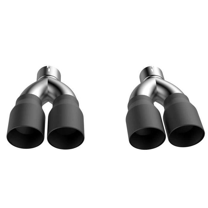 QTP 430015TB 2015-2023 Dodge Challenger 5.7L Black Quad Tip Adapter