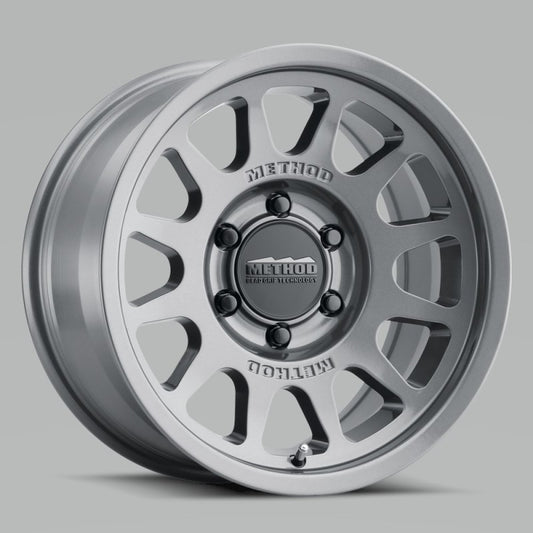 Method Wheels MR70378550800 Method MR703 17x8.5 0mm Offset 5x5 71.5mm CB Gloss Titanium Wheel