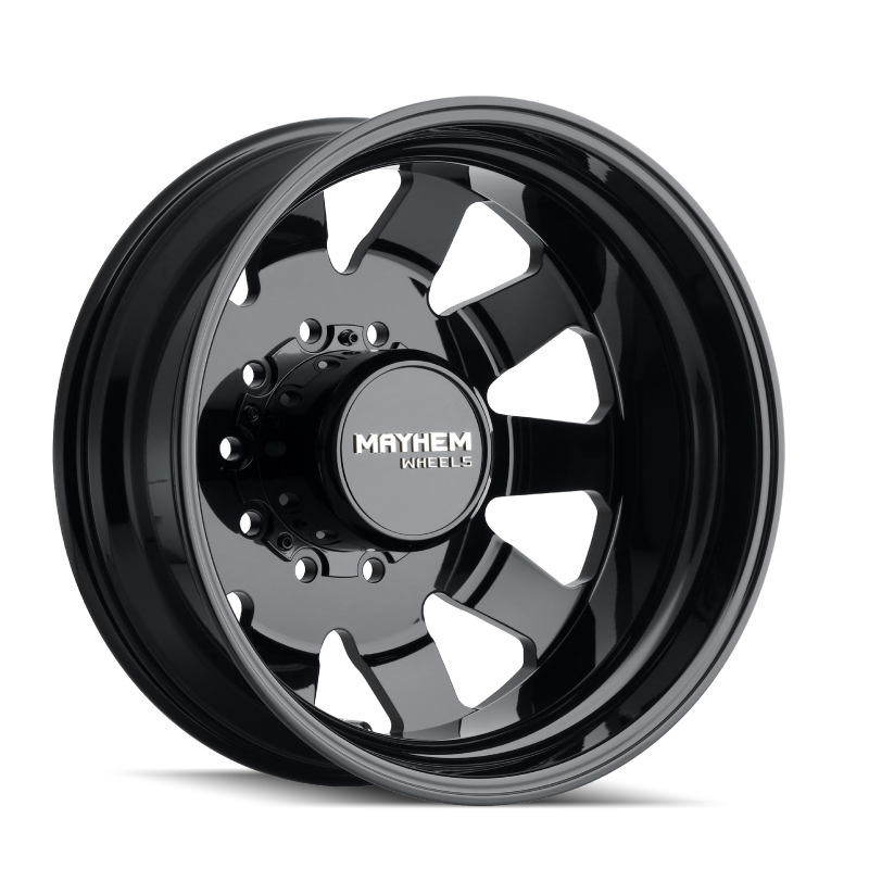 Mayhem 8181-22820B 8181 Challenger Dually 22x8.25 / 10x225 BP / 169mm Offset / 170.1mm Hub Full Black Wheel