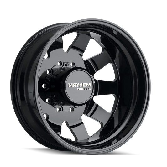 Mayhem 8181-22820B 8181 Challenger Dually 22x8.25 / 10x225 BP / 169mm Offset / 170.1mm Hub Full Black Wheel