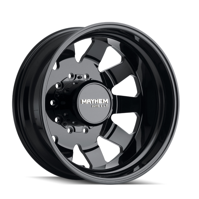 Mayhem 8181-22820B 8181 Challenger Dually 22x8.25 / 10x225 BP / 169mm Offset / 170.1mm Hub Full Black Wheel