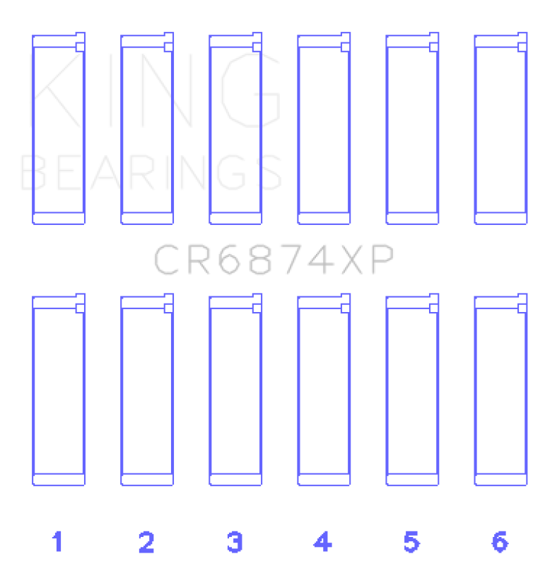 King Engine Bearings CR6874XP Subaru EZ30/EZ30D (Size STD) Performance Rod Bearing Set