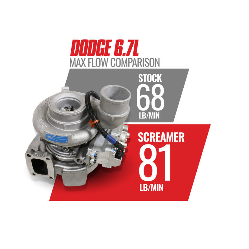 BD Diesel 1045771 13-18 Dodge 6.7L Cummins 64.5mm Compressor 70mm Turbine Screamer Turbo