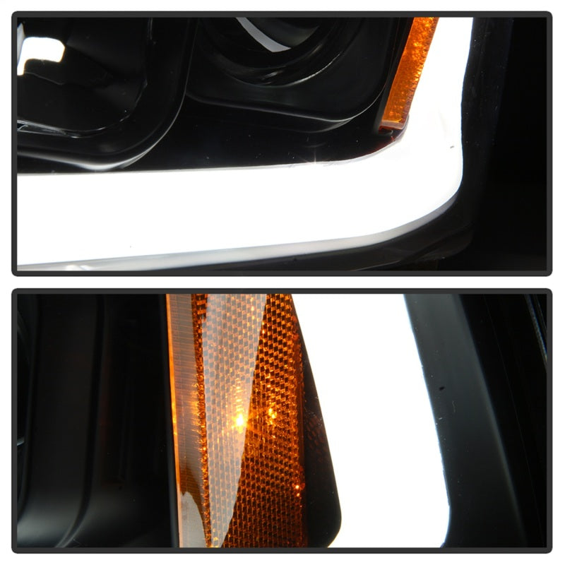 SPYDER 5085245 Spyder Dodge Charger 06-10 Projector Headlights - LED Light Bar - Black PRO-YD-DCH05V2-LB-BK