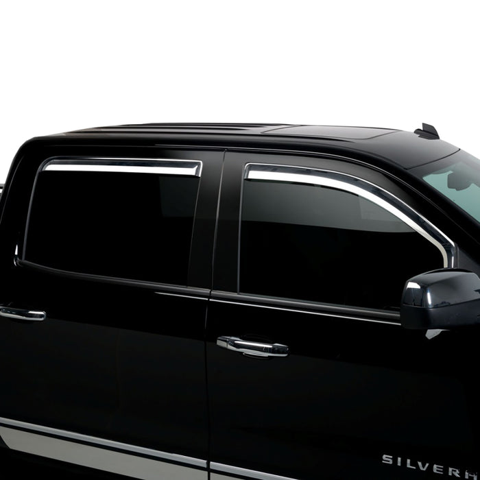 Putco 480440 14-18 Chevy Silverado LD - 4 Door - Crew Cab Element Chrome Window Visors