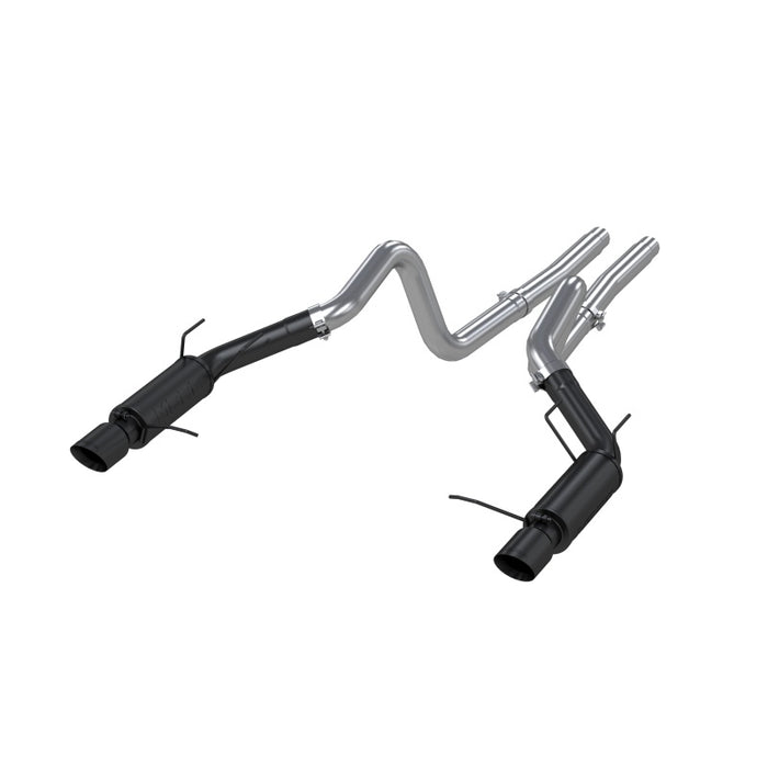 MBRP S7264BLK 11-14 Ford Mustang GT 5.0L 3in Cat Back Dual Split Rear Race Version 4in Tips - Black