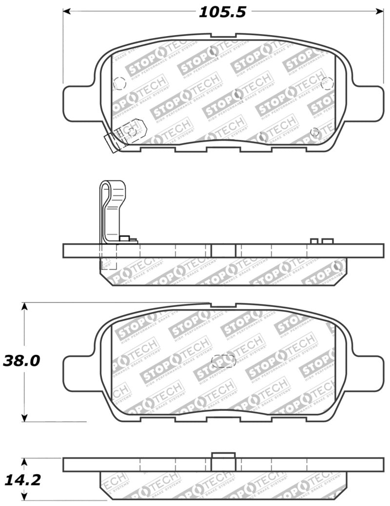 Stoptech 309.09050 StopTech Performance 6/02-08 350z / 01-08 G35 Rear Brake Pads