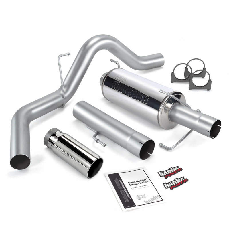 Banks Power 48701 04-07 Dodge 5.9L 325Hp CCLB Monster Exhaust System - SS Single Exhaust w/ Chrome Tip