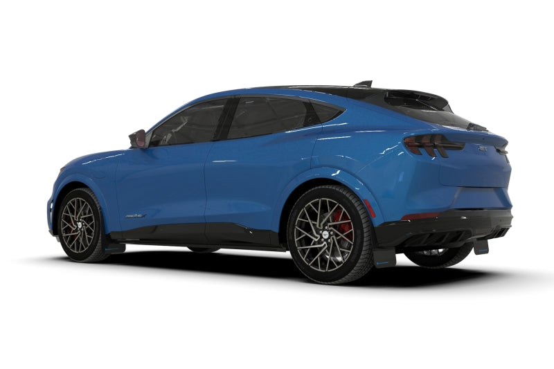 Rally Armor MF96-UR-BLK-MBK 21-25 Ford Mustang Mach-E/GT/Rally Black UR Mud Flap w/Metallic Black Logo