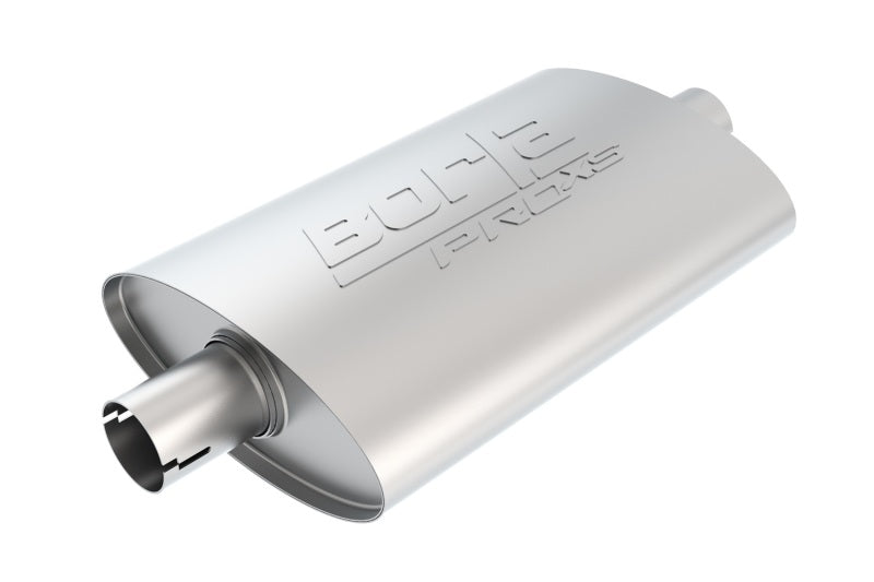 Borla 400495 Universal PRO-XS Muffler Oval 2.25in Inlet/Outlet Notched Muffler