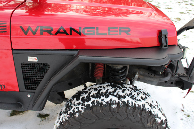 Fishbone Offroad FB23029F 97-06 Jeep Wrangler TJ Steel Tube Fenders Front 3In Flare - Blk Textured Powdercoat