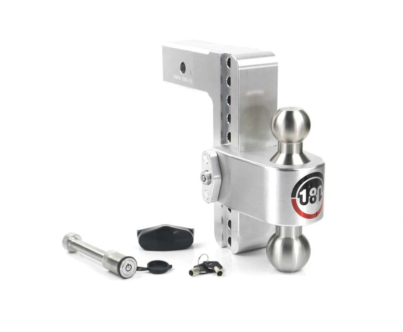 Weigh Safe LTB8-2.5-KA 180 Hitch 8in Drop Hitch & 2.5in Shank (10K/18.5K GTWR) w/WS05 - Aluminum
