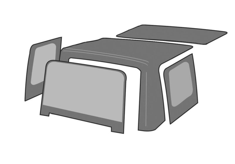 Rampage 98935 1999-2004 Chevy Tracker Soft Top OEM Replacement - Black Diamond